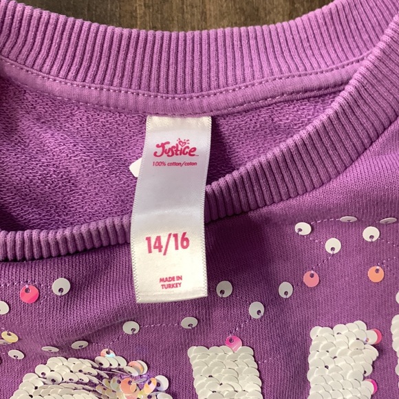 Justice Flip Sequin Long Sleeve Shirt - Picture 4 of 4